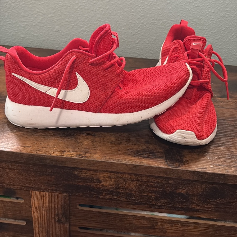 Nike Red and White Running Shoes